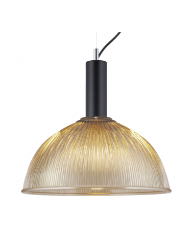 Lámpara semiesfera de techo 38cm de metal y cristal 60W E27