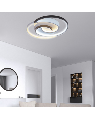 Ceiling light 48cm white and black LED 40W 2700-6500K with remote control CTT