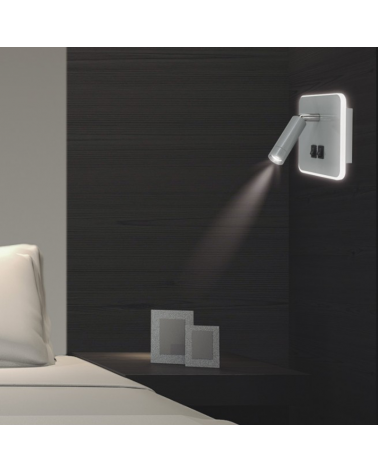 Wall light LED double lighting 3W and 10W on/off switch