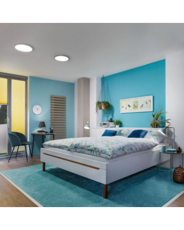 Plafón 30cm LED 16W redondo color blanco mate