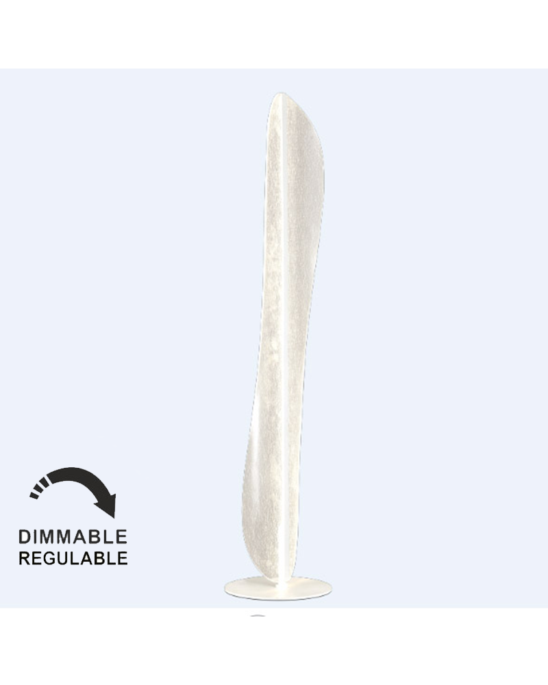 Floor lamp 160cm acrylic LED white finish 3W warm light 3000K Dimmable