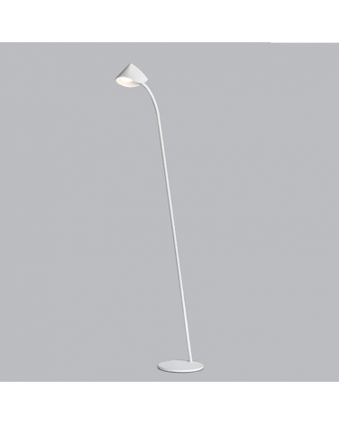 Lámpara de pie 129cm LED de aluminio y hierro 8,5W luz cálida 3000K