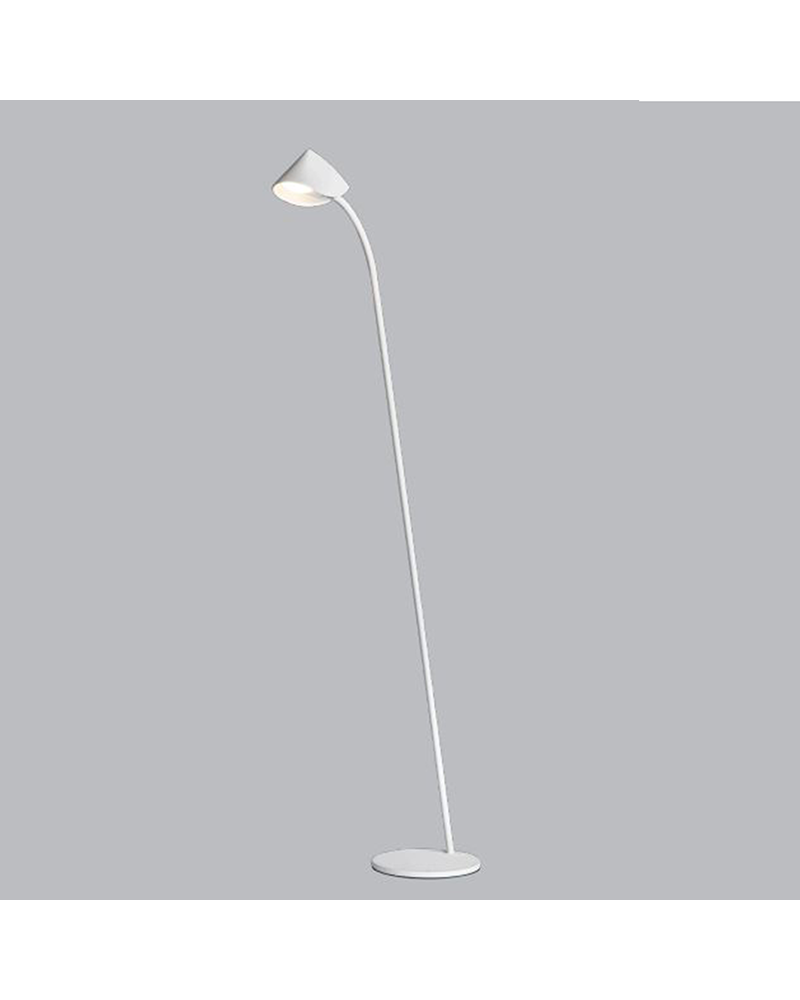 Lámpara de pie 129cm LED de aluminio y hierro 8,5W luz cálida 3000K