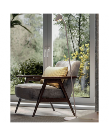 Floor lamp 129cm LED aluminum and iron 8.5W warm light 3000K