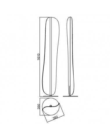 Lámpara de pie 160cm LED acrílico acabado blanco 3W luz cálida 3000K Regulable