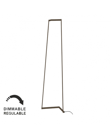 Lámpara de pie 180cm LED de aluminio 20W luz cálida 3000K Regulable