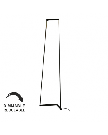 Lámpara de pie 180cm LED de aluminio 20W luz cálida 3000K Regulable