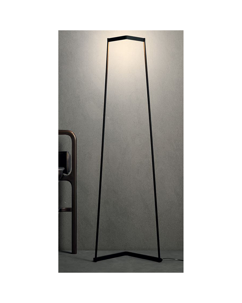 Lámpara de pie 180cm LED de aluminio 20W luz cálida 3000K Regulable