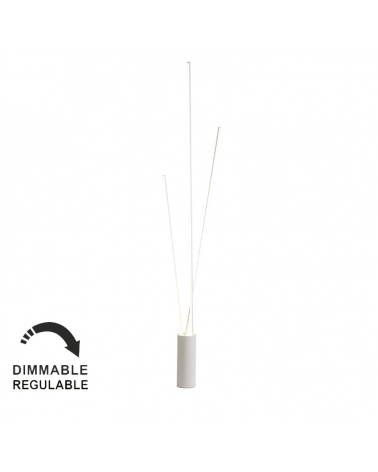 Floor lamp 180cm LED aluminum and iron 60W warm light 3000K Dimmable