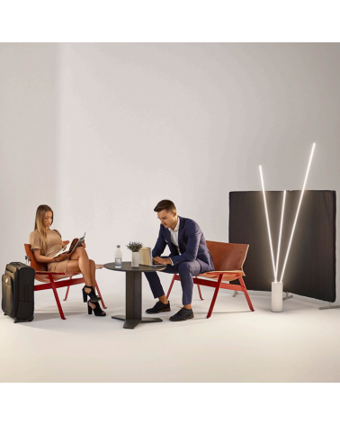 Floor lamp 180cm LED aluminum and iron 60W warm light 3000K Dimmable