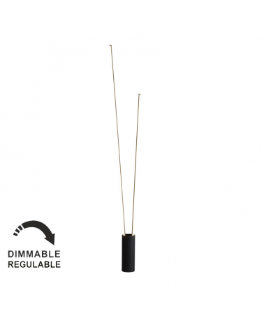 Floor lamp 180cm LED aluminum and iron 44W warm light 3000K Dimmable