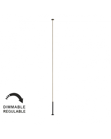 Floor lamp 265-300cm LED aluminum and iron 40W warm light 3000K Dimmable