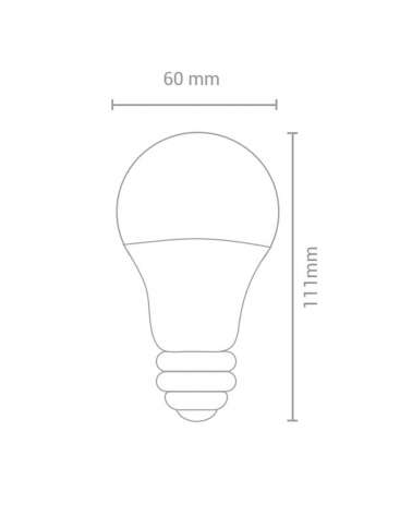 Standard LED Bulb E27 9W 900Lm 4.5 seconds to reach full brightness