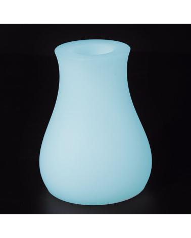 Lámpara jarrón LED para exterior 15cm blanco luz cálida y RGB 16 colores IP65 con mando a distancia