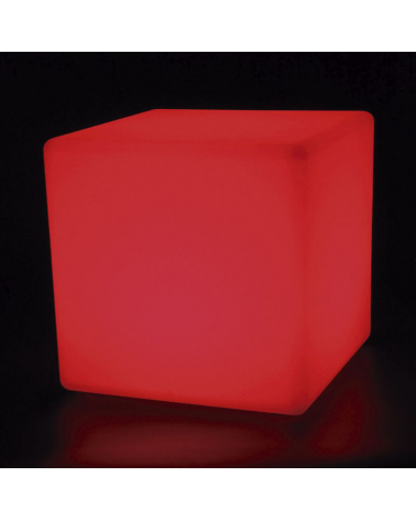 Outdoor LED cube lamp 15cm white warm light and RGB 16 colors IP65 with remote control