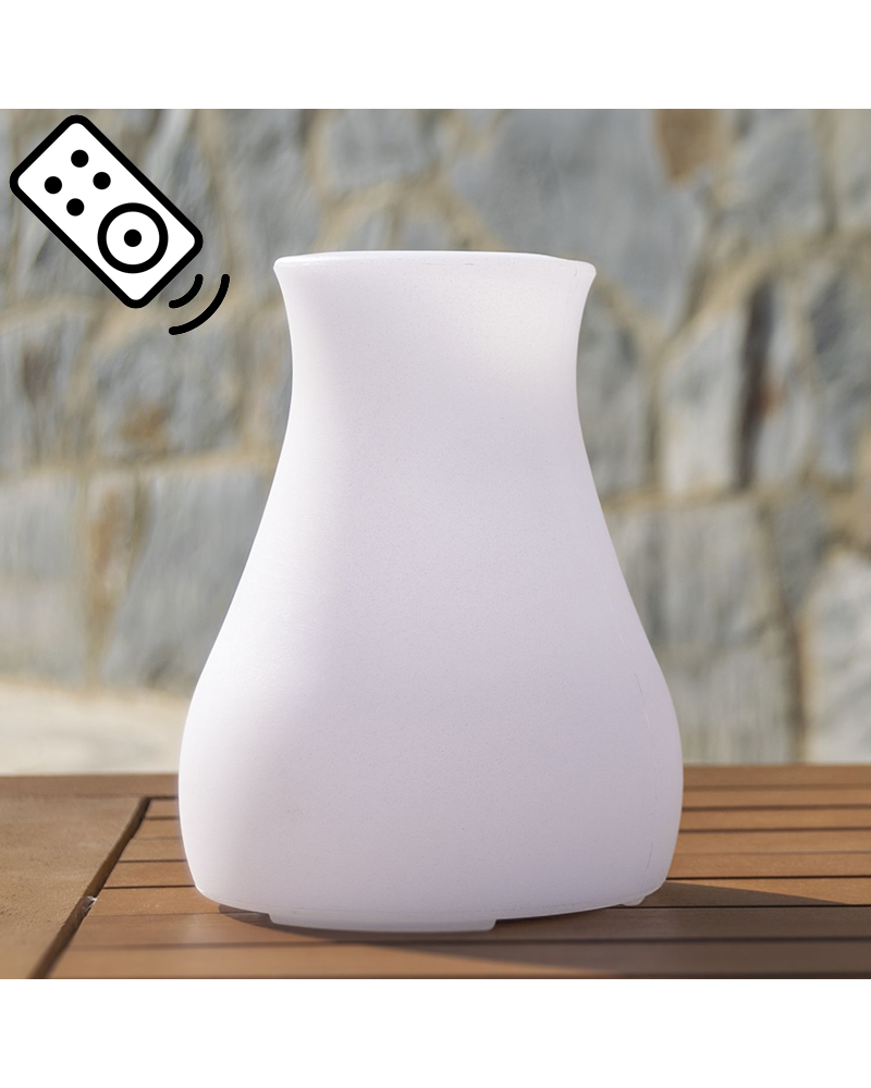Outdoor LED vase lamp 15cm white warm light and RGB 16 colors IP65 with remote control