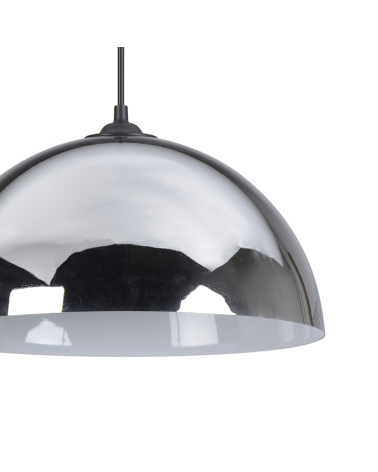 Ceiling lamp 30cm metal dome chrome finish E27 40W