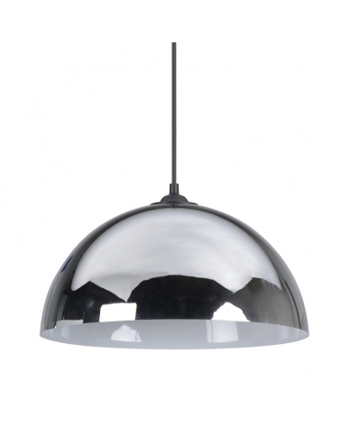 Ceiling lamp 30cm metal dome chrome finish E27 40W