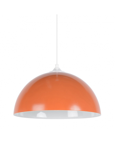Ceiling lamp 30cm metal dome orange finish E27 40W