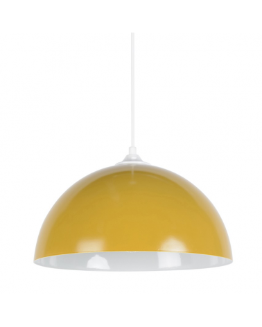 Lámpara de techo 30cm con forma cúpula de metal acabado amarillo E27 40W