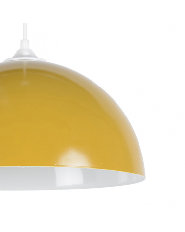 Lámpara de techo 30cm con forma cúpula de metal acabado amarillo E27 40W
