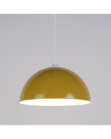 Lámpara de techo 30cm con forma cúpula de metal acabado amarillo E27 40W