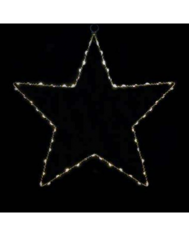 Estrella de 50cm luz cálida cuerpo gris 60 Leds 1,35W