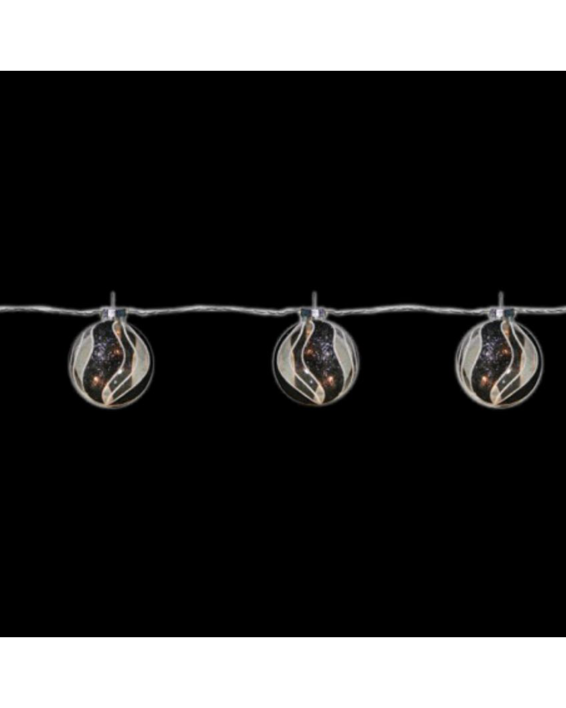 String light of 4.80 meters of 10 balls of 6cm diameter warm light 0.96W