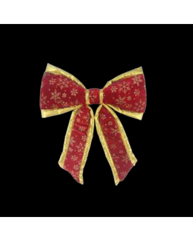 Bow 60 cm red and gold