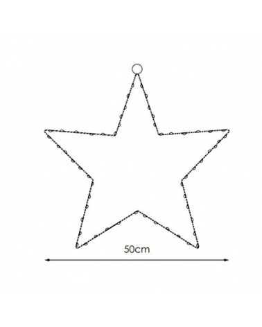 Star 50cm warm light gray body 60 Leds 1.35W