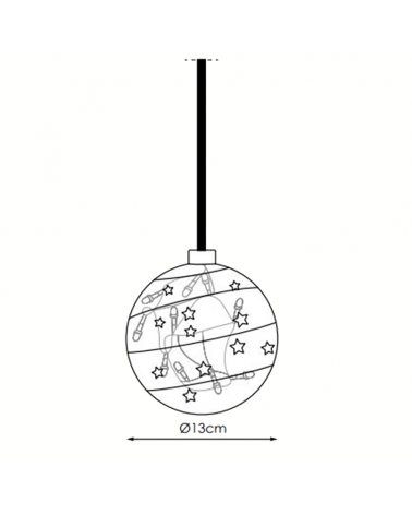 Bola de 13cm luz cálida 15 Leds 0,96W