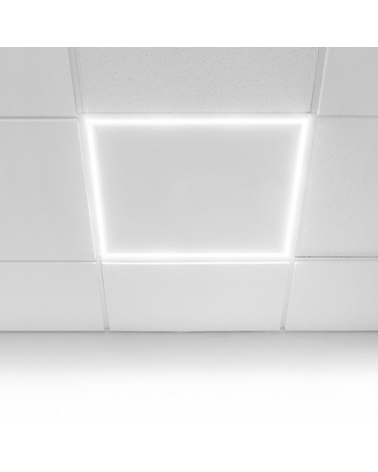 Marco de luz cuadrado 60x60 LED de aluminio acabado blanco 40W 4000K