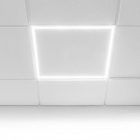 Marco de luz cuadrado 60x60 LED de aluminio acabado blanco 40W 4000K