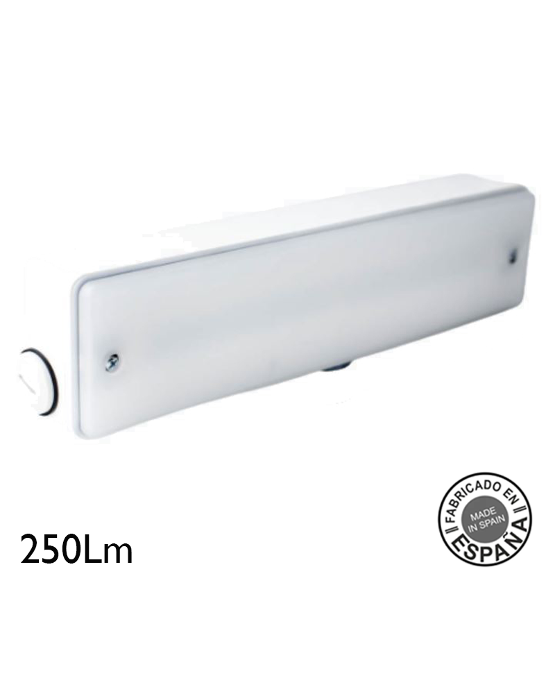 Luz de emergencia LED Estanca 250Lm de policarbonato blanco 6000K IP44