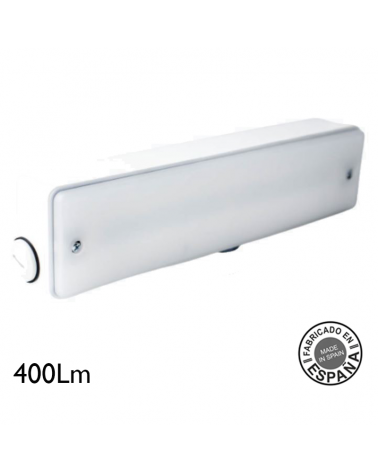 Luz de emergencia LED Estanca 400Lm de policarbonato blanco 6000K IP44