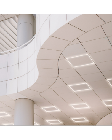 Marco de luz cuadrado 60x60 LED de aluminio acabado blanco 40W 4000K