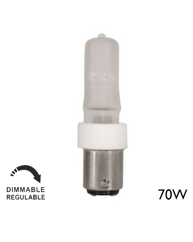 Halogen minican ECO 70W 220V Ba15d dimmable warm light