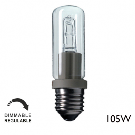 Halógena tubular ECO 105W E27 luz cálida y regulable