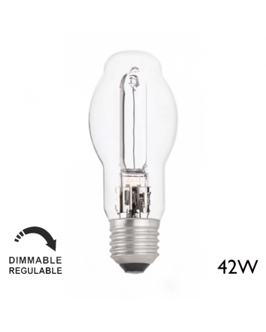 Decorative halogen ECO 42W thread E27 230V clear, warm and dimmable light