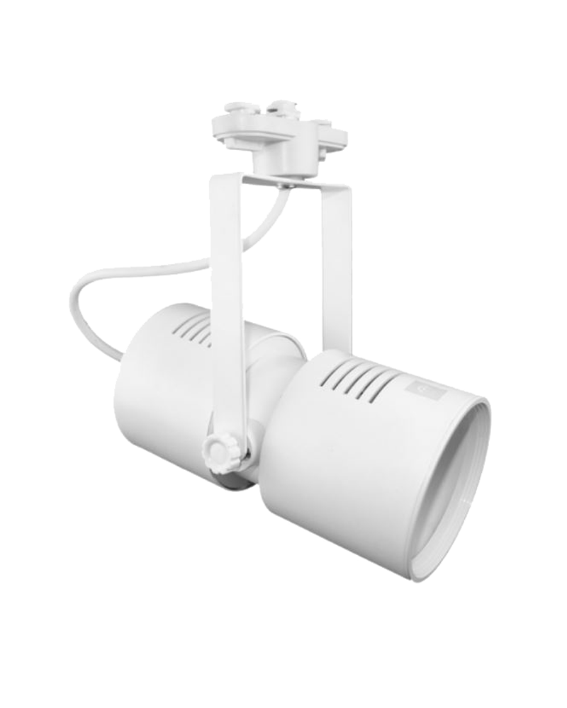 Rail spotlight 14.5cm diameter in aluminum E27 two-phase