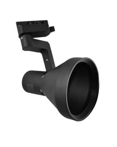 Rail spotlight 11.5cm diameter in aluminum E27 two-phase