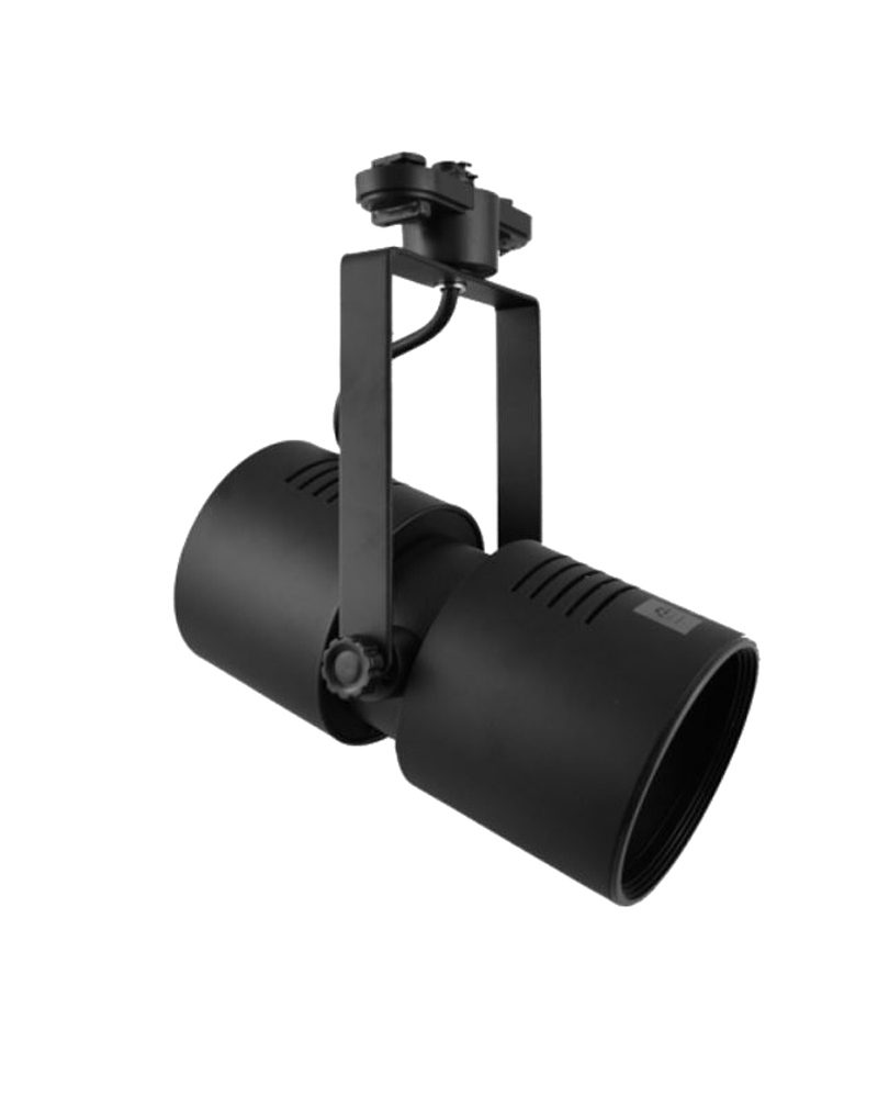 Rail spotlight 14.5cm diameter in aluminum E27 two-phase