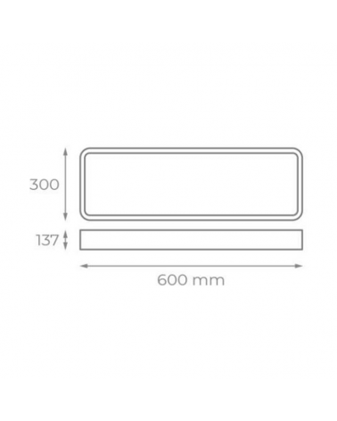 Spotlight for LED rail 60cm wide in aluminum 30W 4000K triphasic
