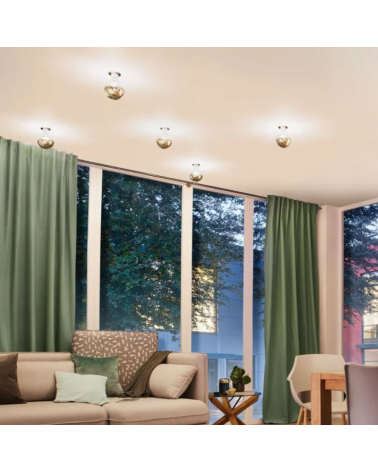 Globe bulb 95mm. Dome Mirror Gold LED filaments Dimmable E27 6,5W 2700K 600Lm