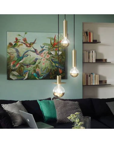 Globe bulb 95mm. Dome Mirror Gold LED filaments Dimmable E27 6,5W 2700K 600Lm