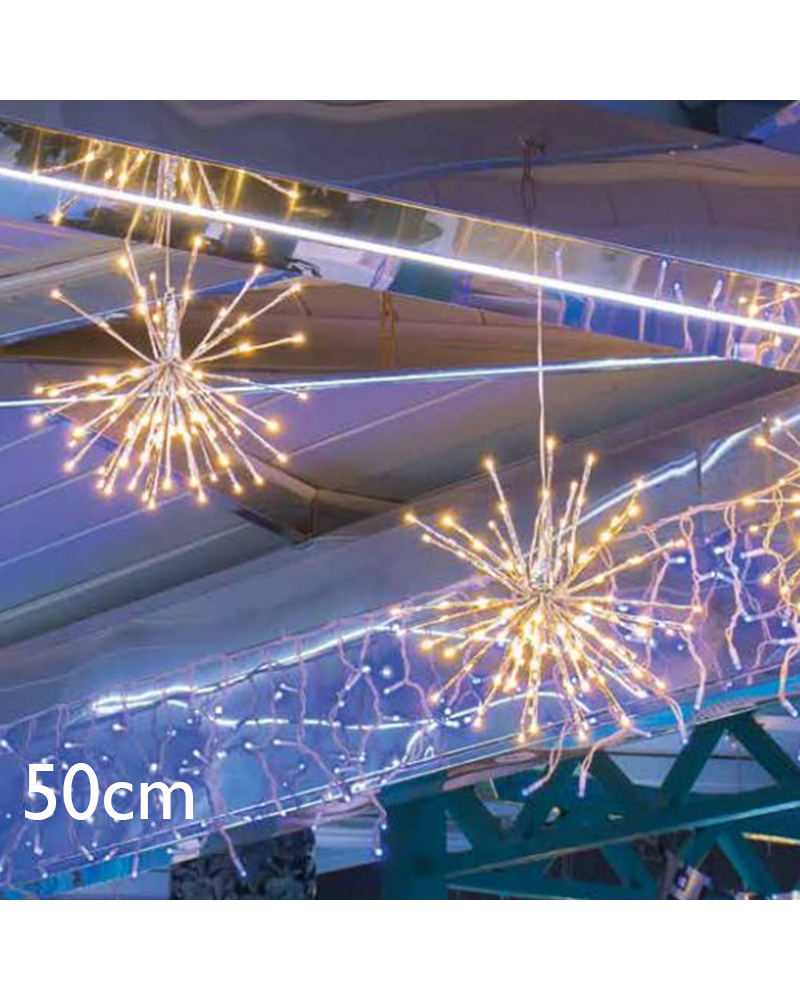 Estrella 3D 50cm LED luz cálida 21,5W baja tensión 24V IP44