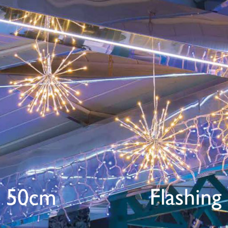 3D star 50cm LED Flashing warm light 21.5W low voltage 24V IP44