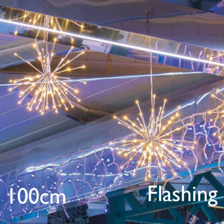 Estrella 3D 100cm LED Flashing luz cálida 31,4W baja tensión 24V IP44