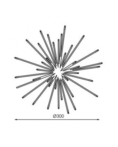 3D star 30cm LED warm light silver cable 6.7W low voltage 24V IP44