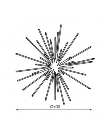 3D star 40cm LED warm light 11W low voltage 24V IP44